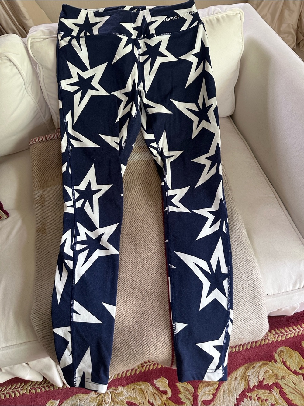 Perfect Moment Navy and White Star Print Joggers
